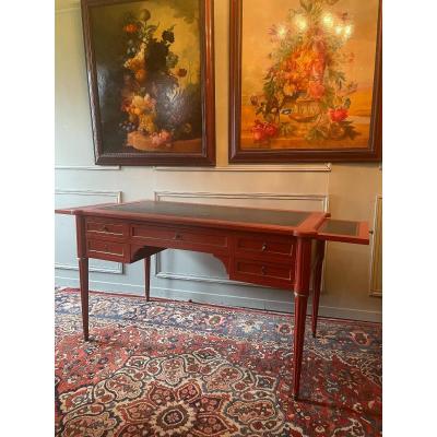 Louis XVI Style Lacquered Flat Desk.