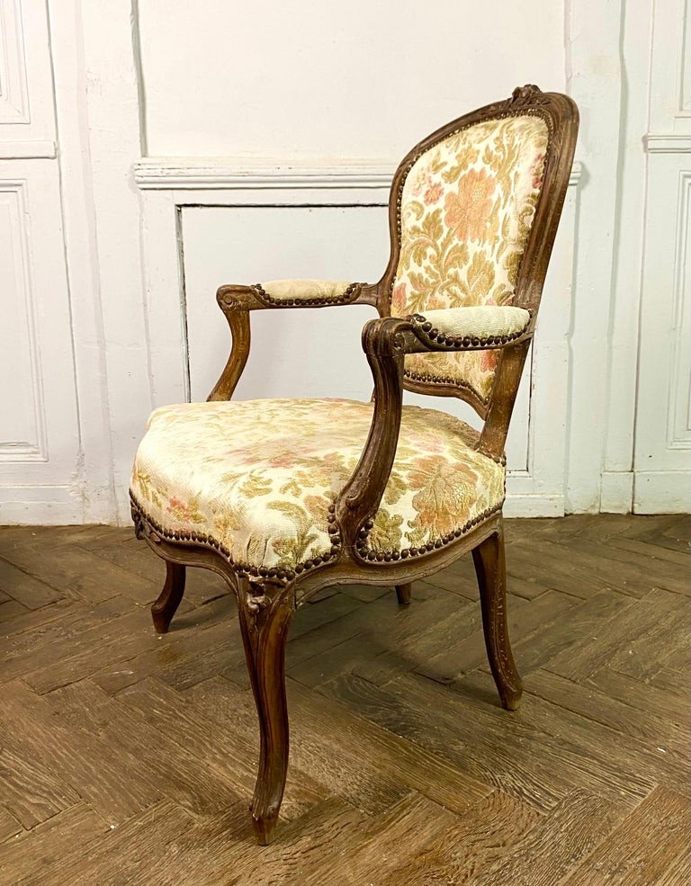 Blanchard - Pair Of Louis XV Period Cabriolet Armchairs - Stamped - 18th-photo-3