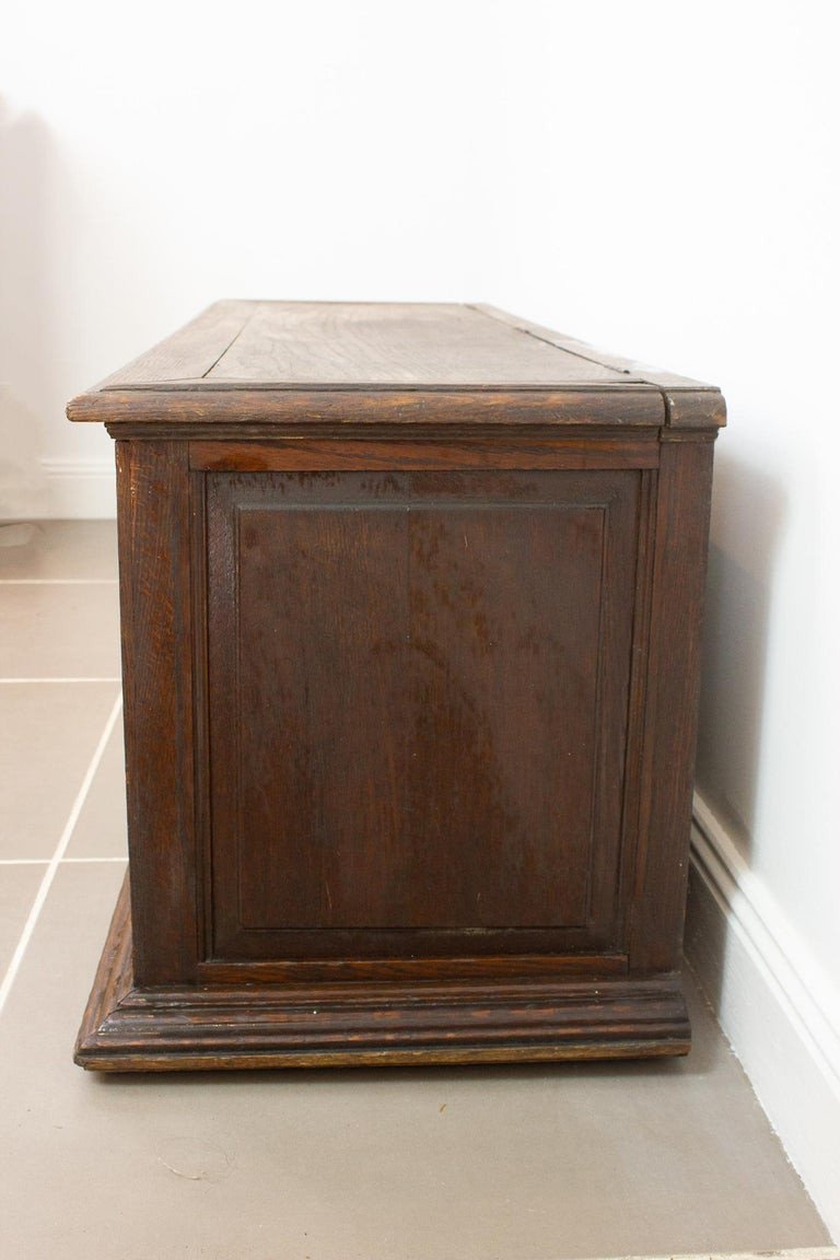 French Renaissance Wooden Safe Bench, 17th Century, France-photo-2