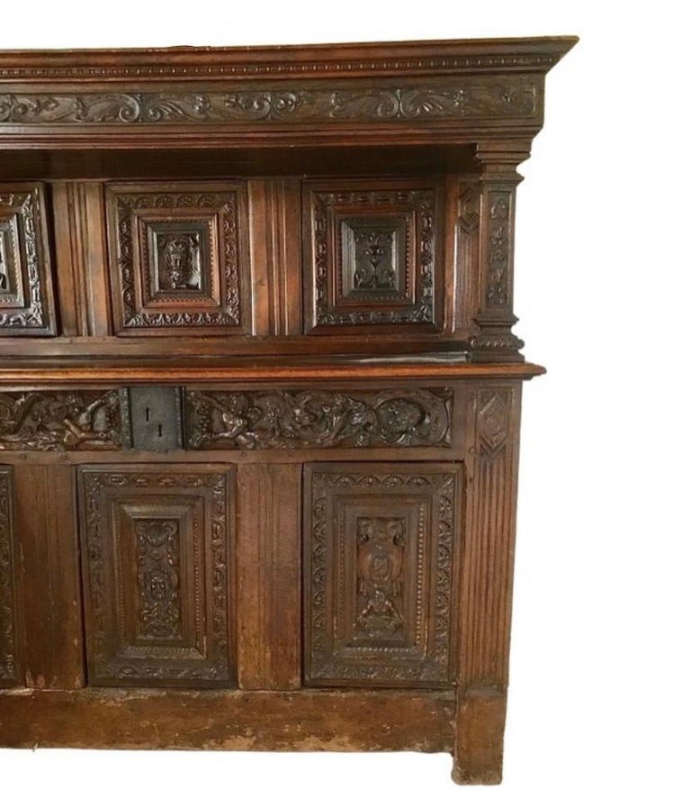 Buffet-credenza Cabinet Deux Corps Renaissance 16th Century France-photo-3