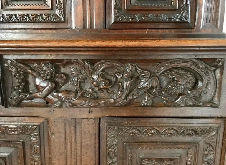 Buffet-credenza Cabinet Deux Corps Renaissance 16th Century France-photo-1