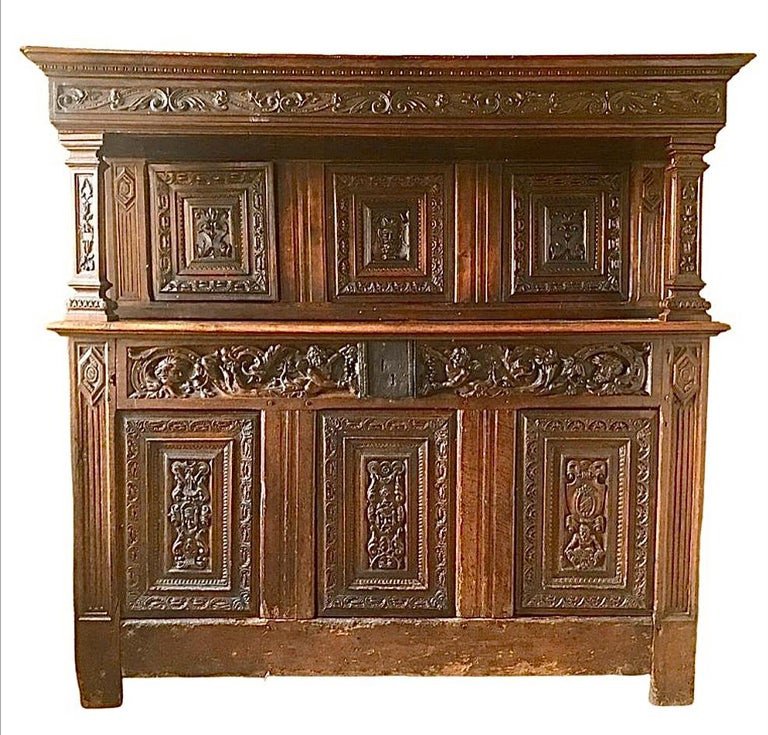 Buffet-credenza Cabinet Deux Corps Renaissance 16th Century France