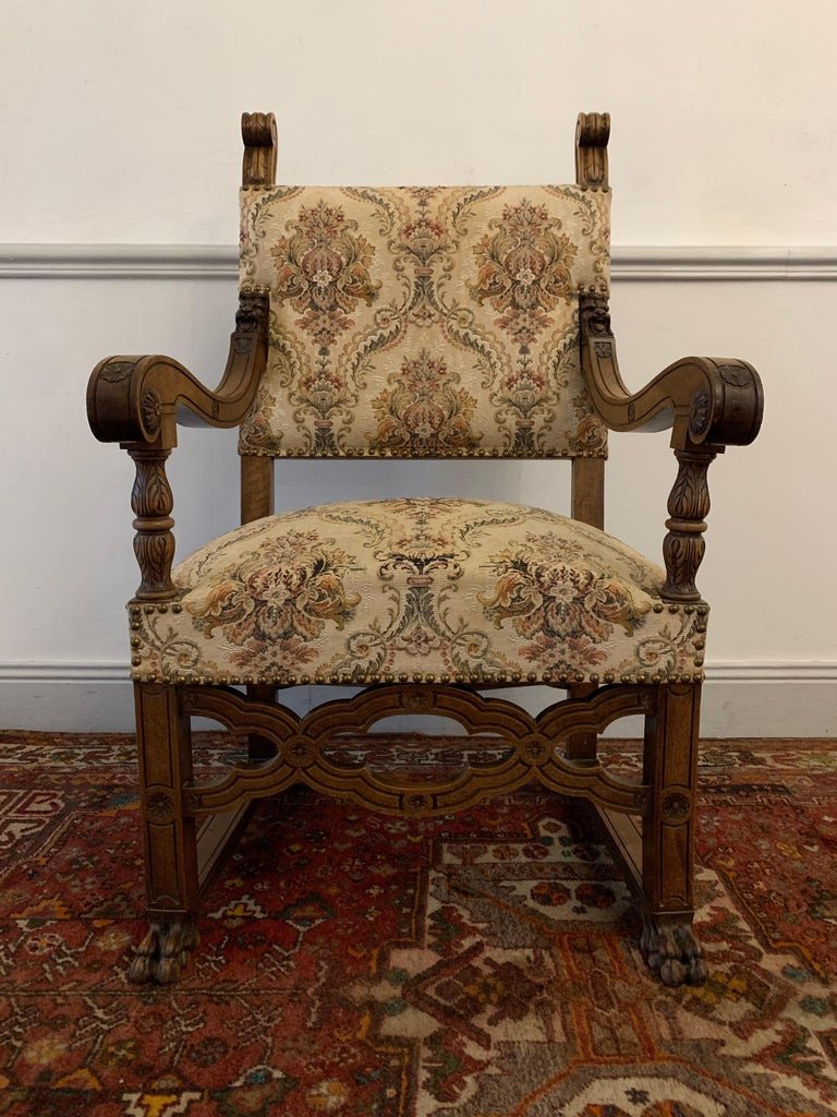 Pair Of Renaissance Armchairs - 19th Century - France-photo-4