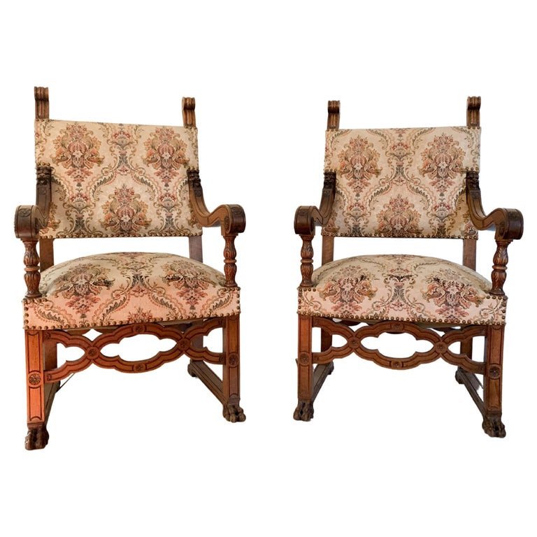 Pair Of Renaissance Armchairs - 19th Century - France