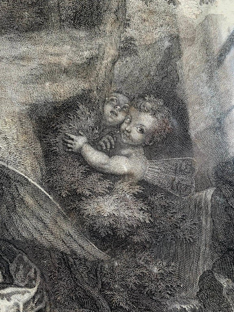 Antoine Coypel - Gravure "amor Et Psyché" De Jean Audran, XVIIIe Siècle - France-photo-1