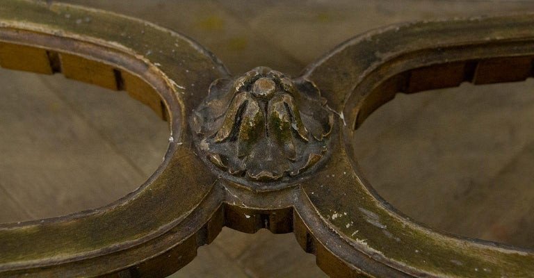 Table De Salon - Console - Table de milieu -  Louis XVI - En Bois Doré Et Marbre - France 19ème-photo-3