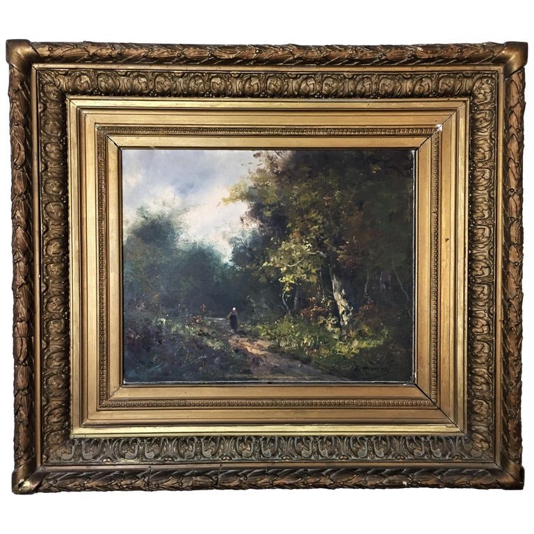 Edmund Pick-morino "animated Country Landscapes" Pair Of Oils On Canvas - Early. 20th Hungary-photo-2