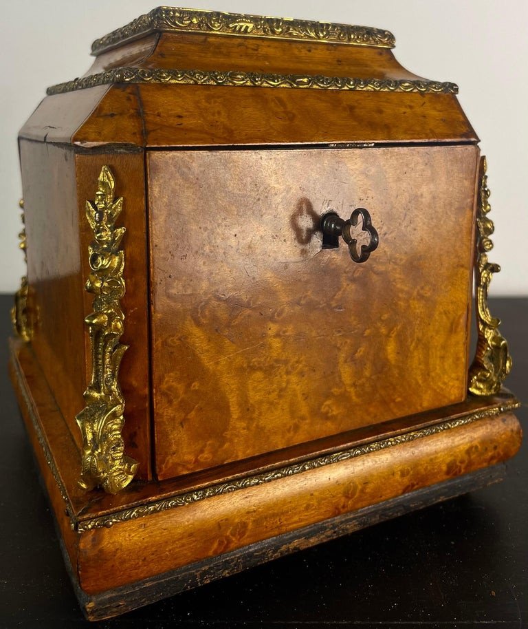 Jewelry Boxes - Wooden Box With Key, 19th Century Restoration Period, France-photo-4