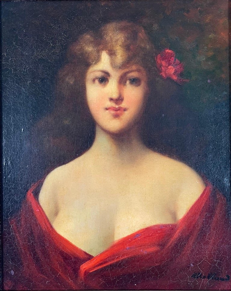 Portrait Of A Woman - Painting - Oil On Panel - Early 20th Century - Signed Rolland - Framed -photo-4