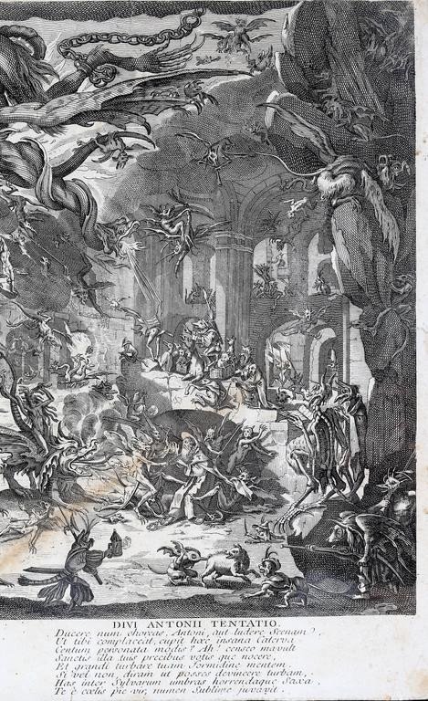 "the Temptation Of Saint Antoine" 17th Century Engraving After Jacques Callot-photo-4