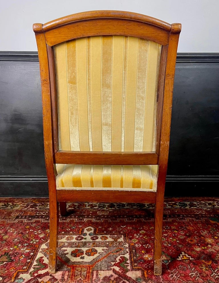 Armchair With Crosses In Carved And Molded Mahogany - Empire Period 19th France-photo-4