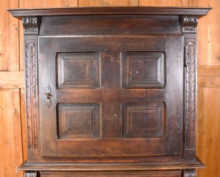 Cabinet, petite armoire d'époque Louis XIII - XVIIème Siècle-photo-4