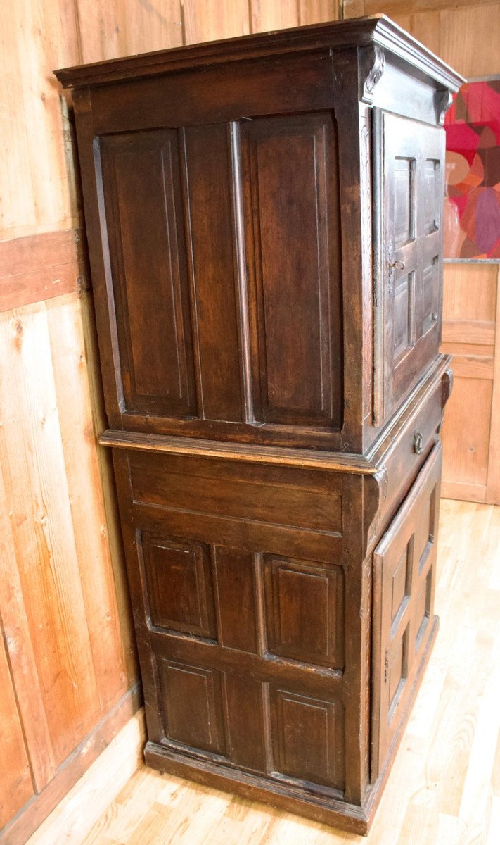 Cabinet, petite armoire d'époque Louis XIII - XVIIème Siècle-photo-1