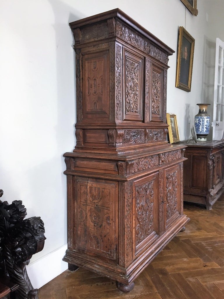 Buffet Richement Sculpté - Renaissance - Vers 1580 - France ​-photo-3