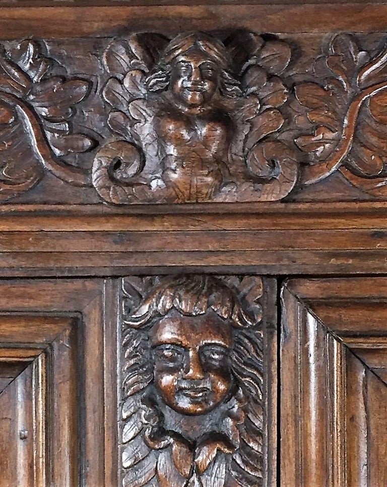 Renaissance Buffet In Carved Walnut, Circa 1600-photo-2