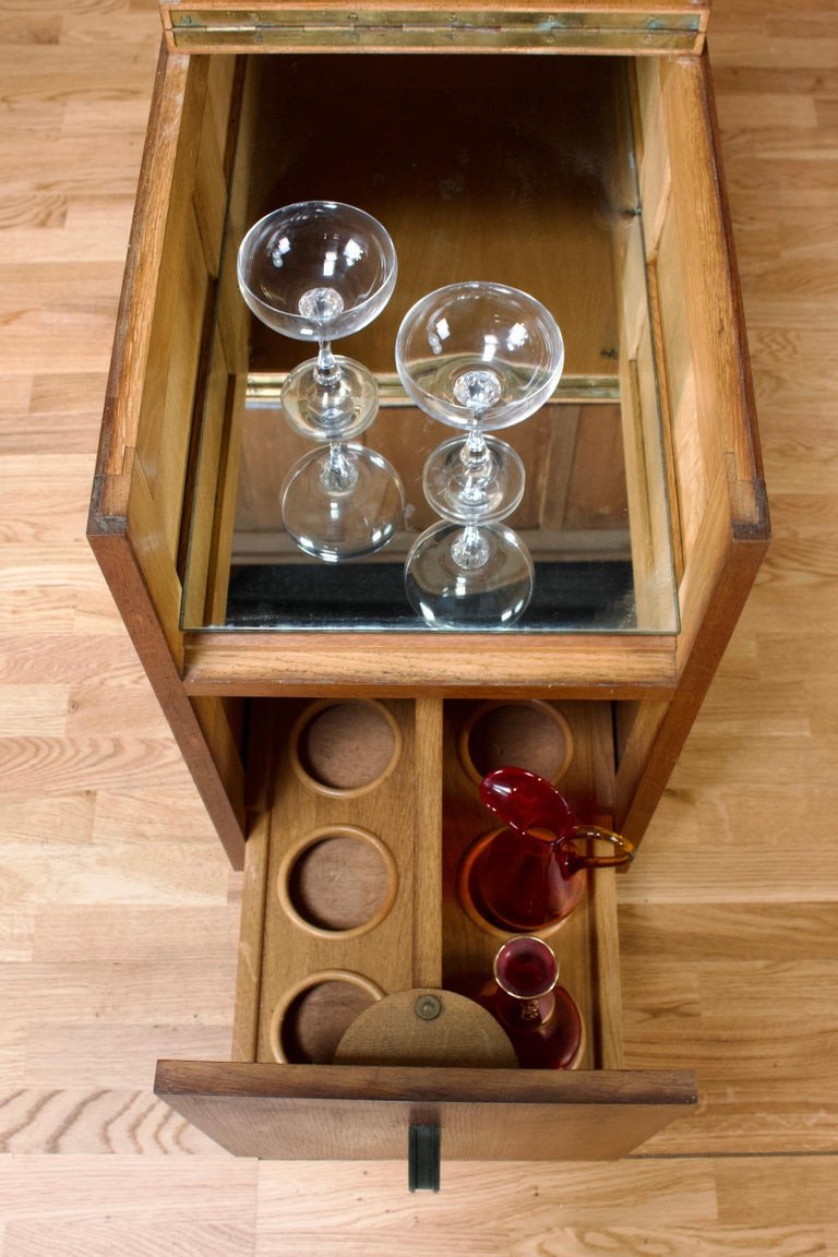 Bar Cabinet With Bottle Rack And Mirror - Art Deco Circa 1930 - France-photo-4