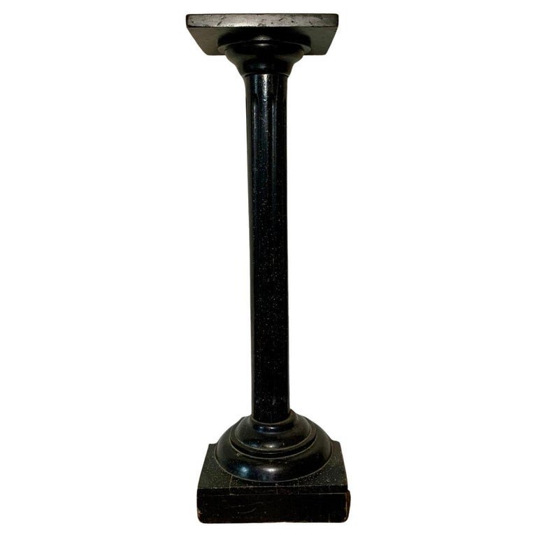 Corinthian Shaped Fluted Column In Blackened Wood - Louis XVI - 19th Century France