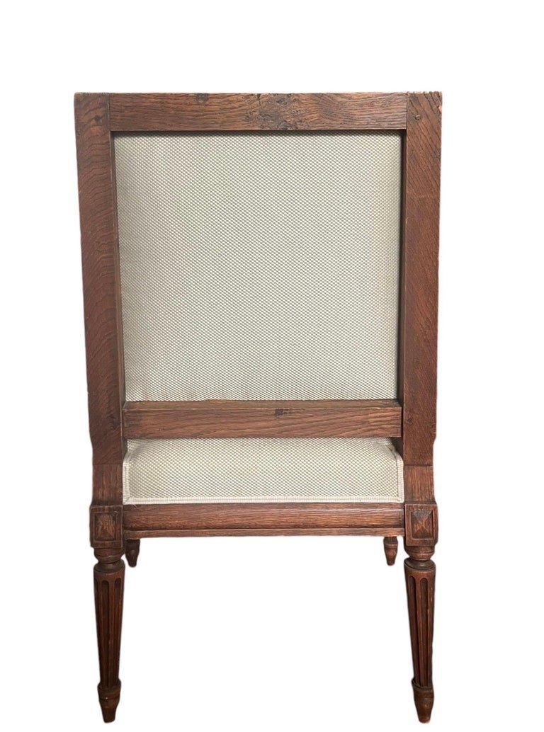 Louis XVI Style "à La Reine" Armchair - Carved Beech - France Napoleon III 19th-photo-1