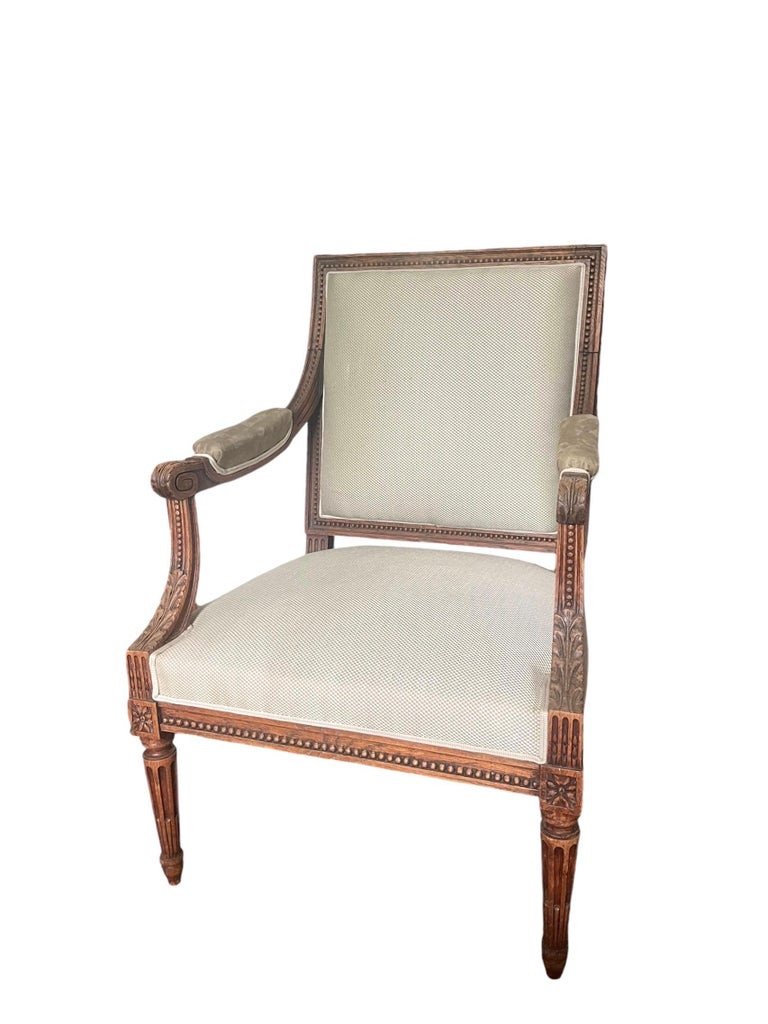 Louis XVI Style "à La Reine" Armchair - Carved Beech - France Napoleon III 19th