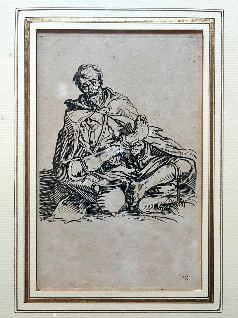 Callot - Ensemble De 6 Gravures Les Gueux - Encadré - 17e - Jacques Callot-photo-5