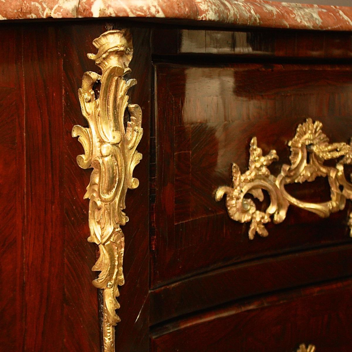 Commode Sauteuse, estampillée "Coulon", epoque Louis XV-photo-3