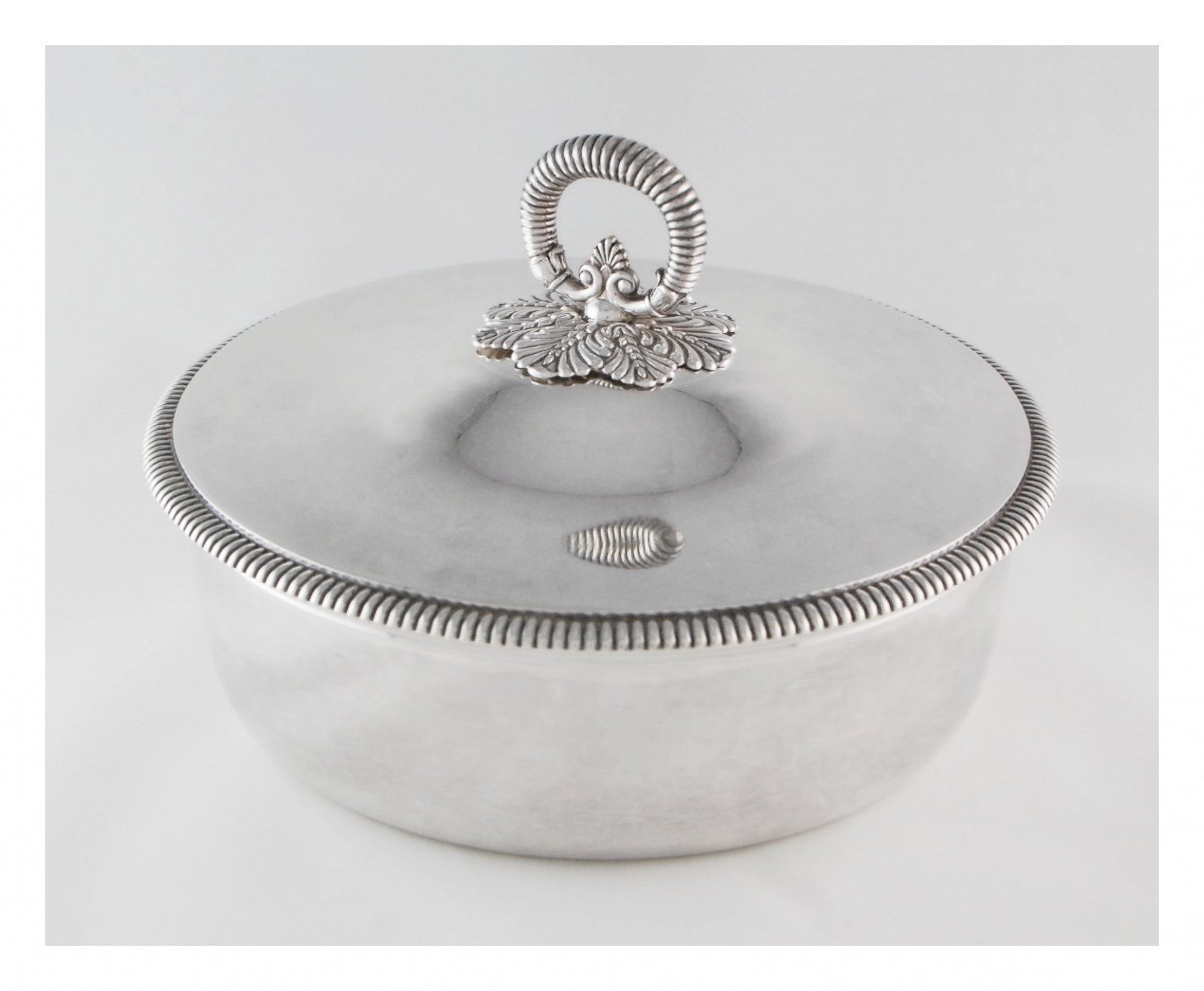 Odiot - Covered Dish In Sterling Silver, Paris 1865-1894-photo-2
