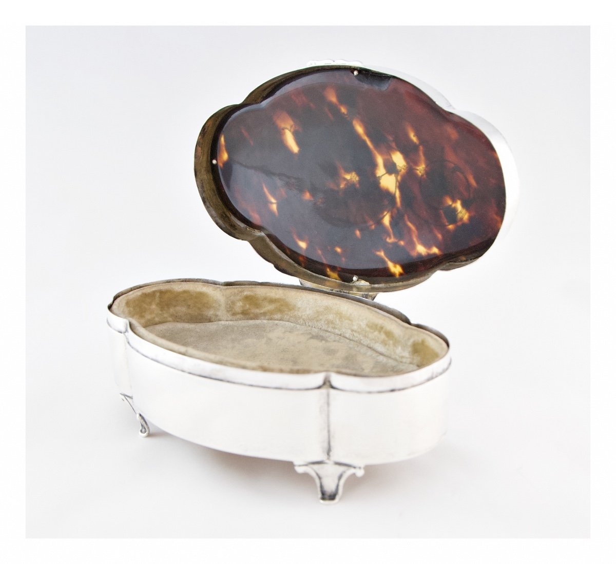 Mappin & Webb - George V Silver And  Tortoiseshell Box-photo-2