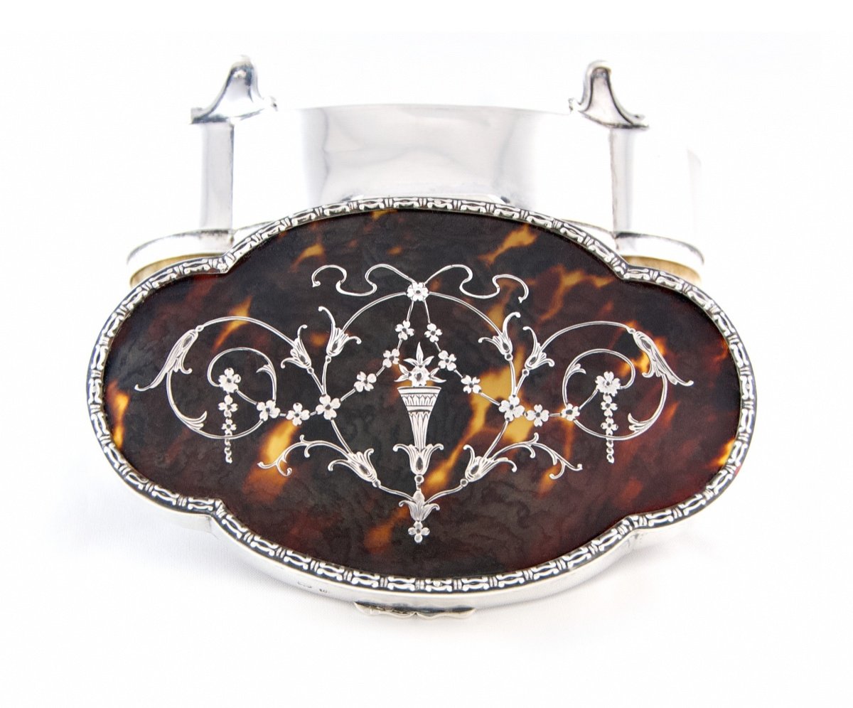 Mappin & Webb - George V Silver And  Tortoiseshell Box-photo-3