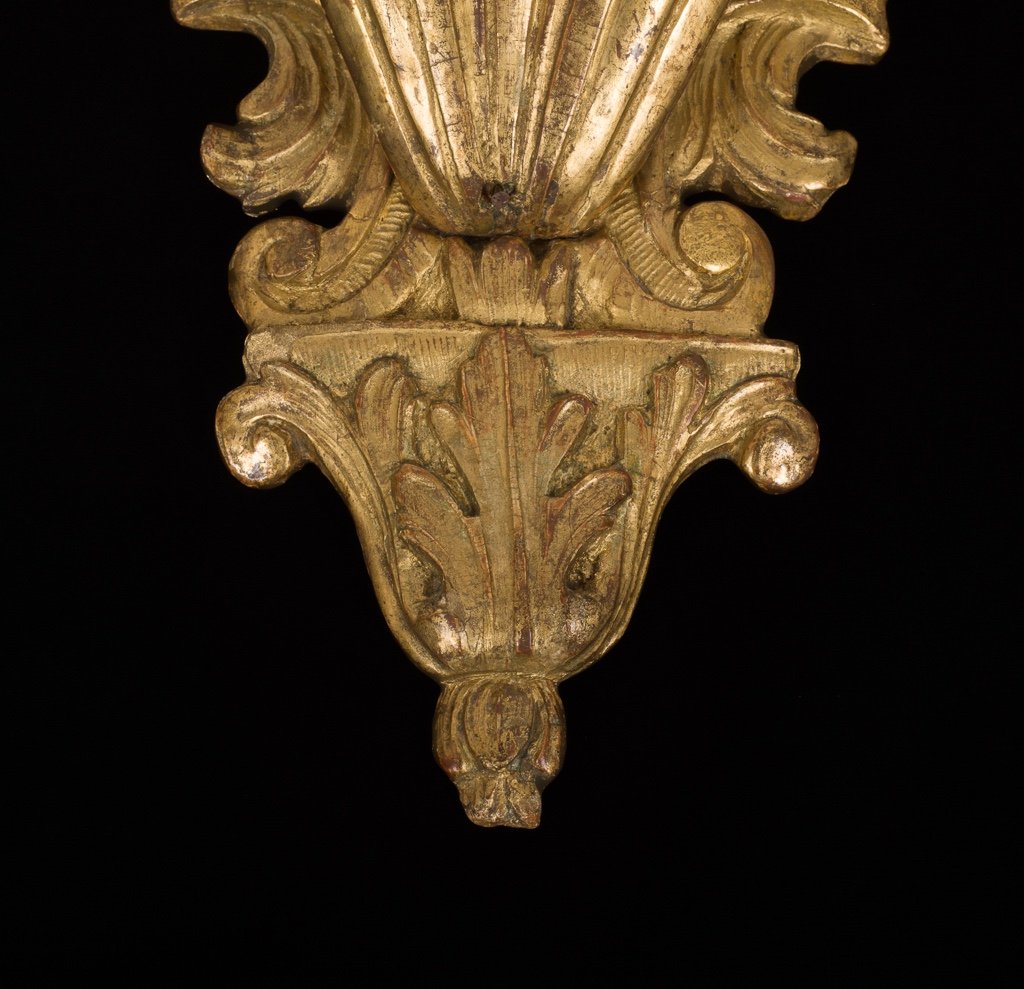 Console d’applique en bois sculpté et doré, Italie, débuts du XVIIIe siècle-photo-1