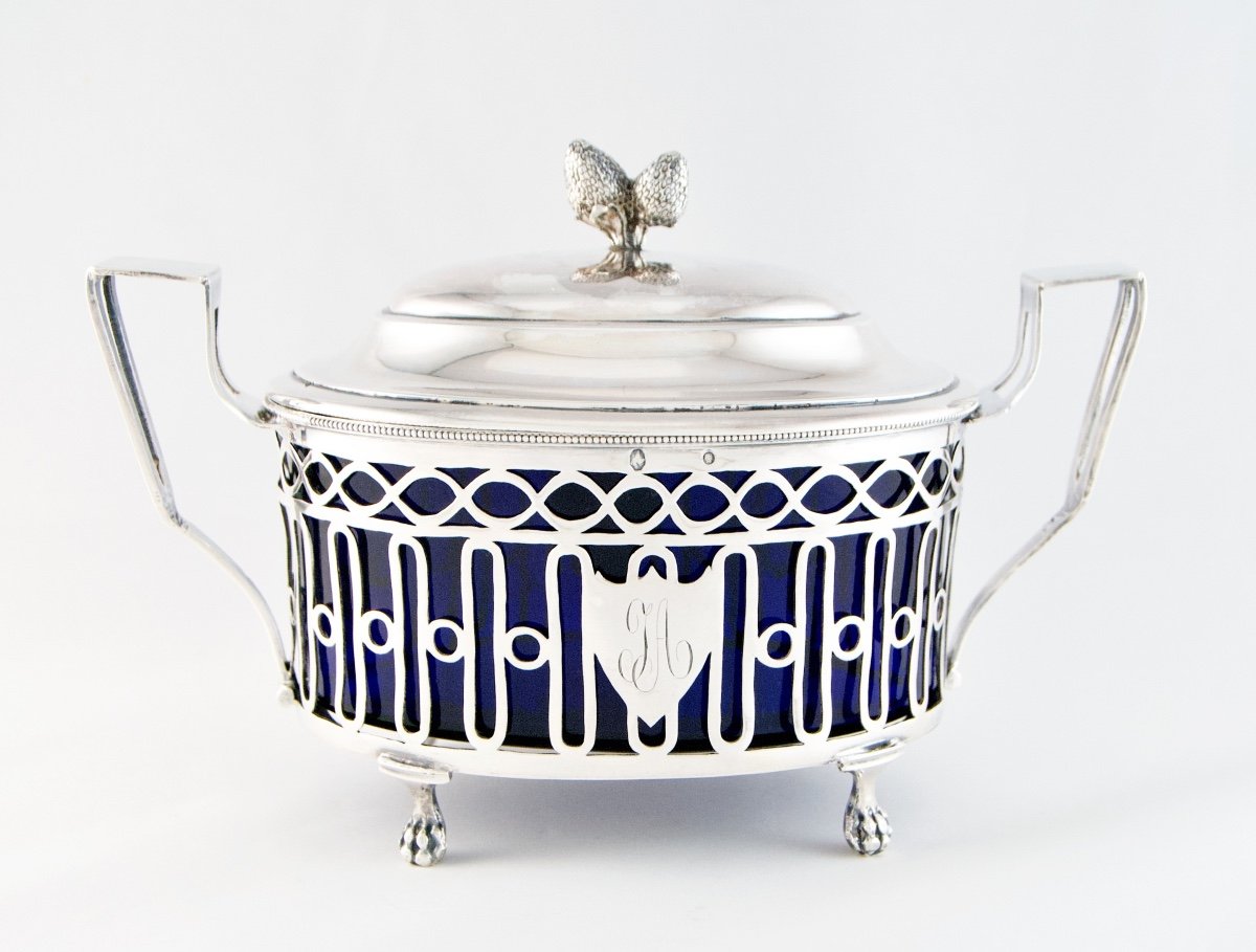 Paris 1797-1798 - Sugar Bowl In Solid Silver From, 18th Century Period-photo-2