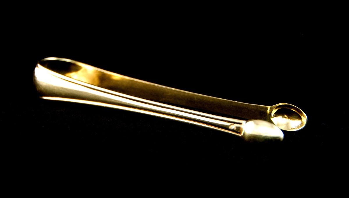 Paris 1819-1838 – Sugar Tongs In Solid Silver Vermeil By P.-n. Blaquière, Lois XVIII Period