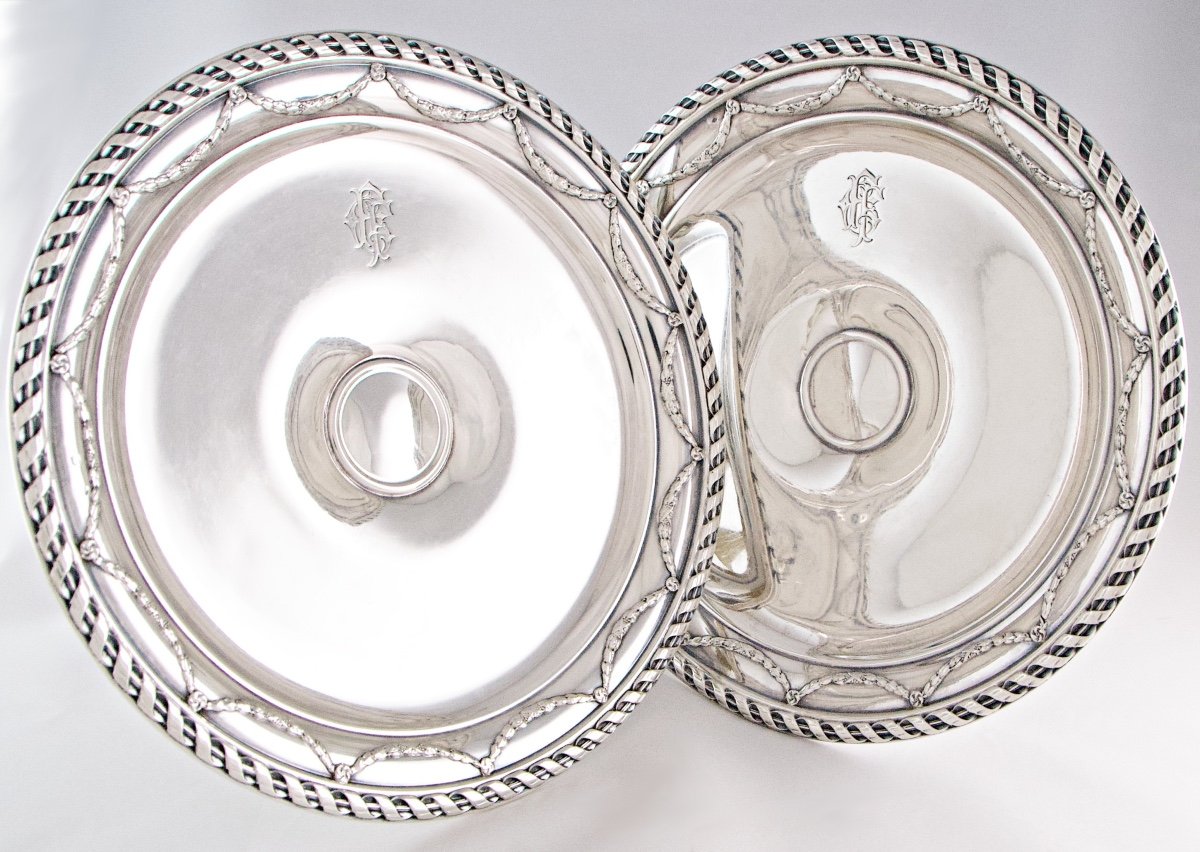 Paris 1898-1919 - Pair Of Sterling Silver Cups By The Silversmith E. Molle-photo-2