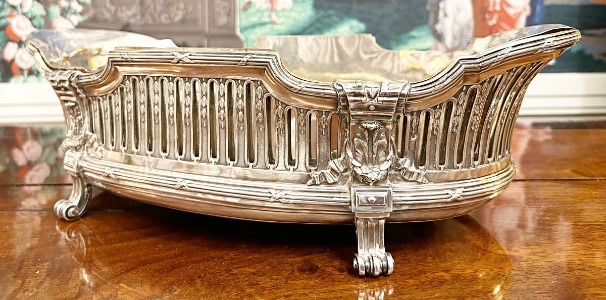 Lapar Paris – Important Sterling Silver Centrepiece Jardinière-photo-2