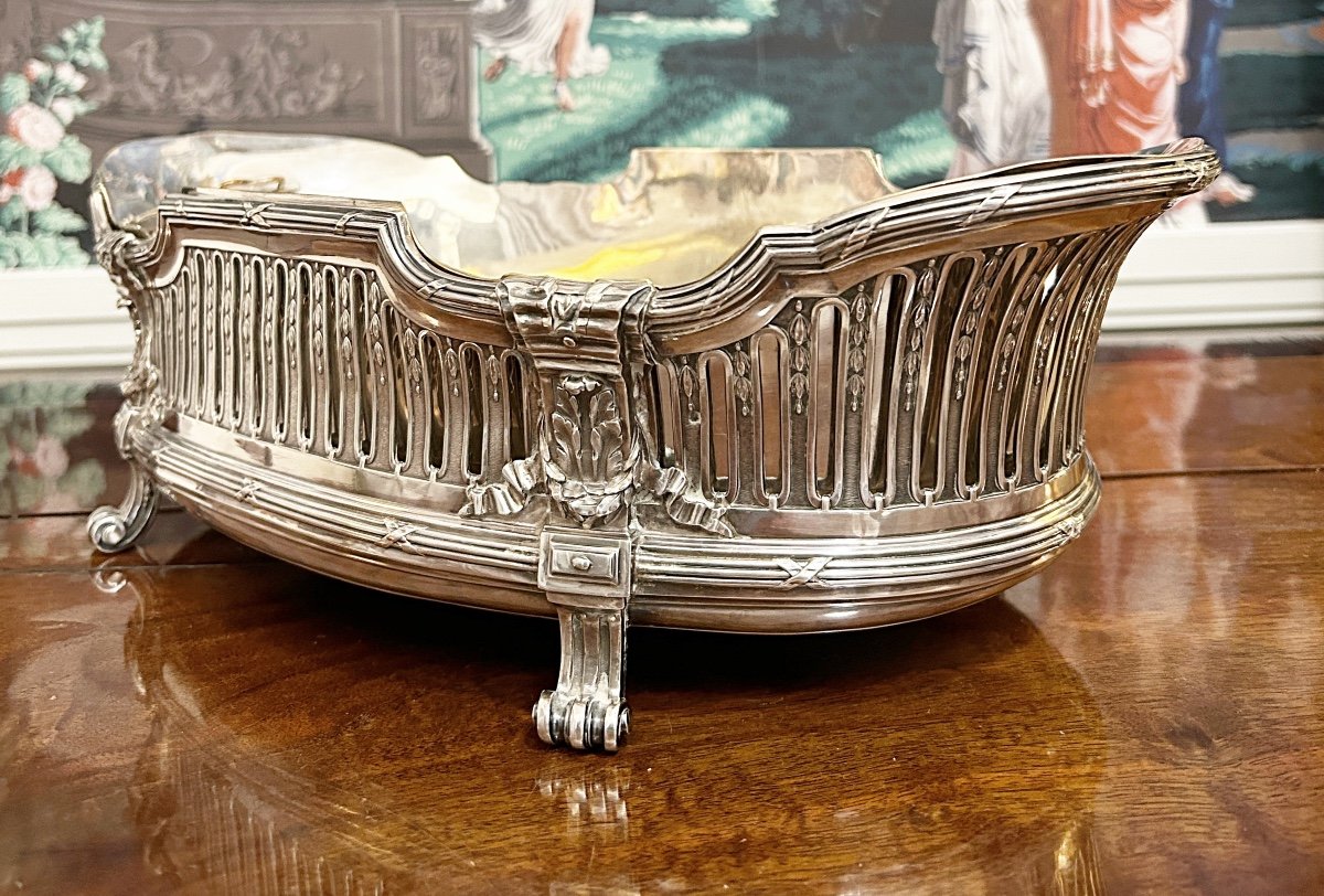 Lapar Paris – Important Sterling Silver Centrepiece Jardinière-photo-4