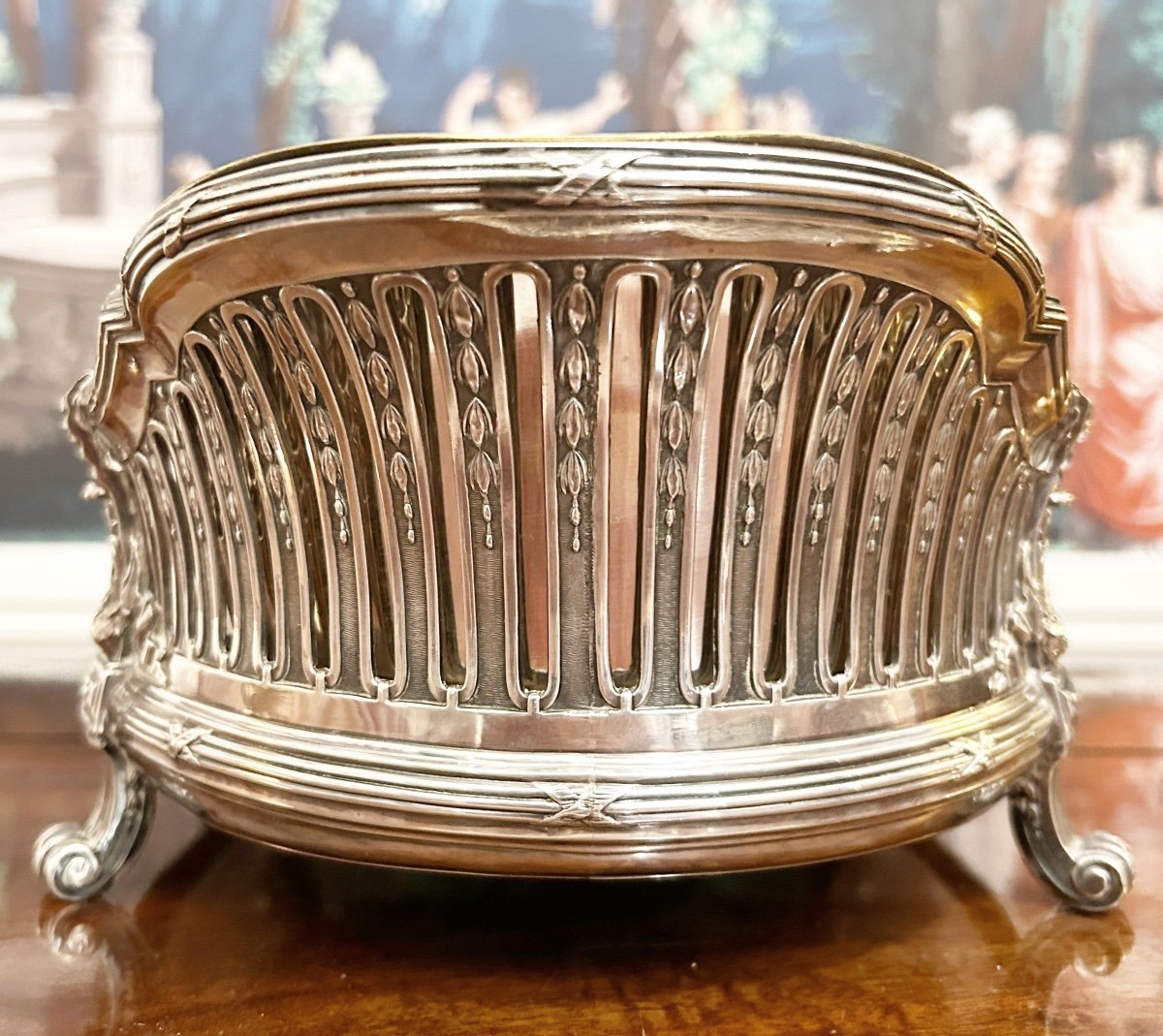 Lapar Paris – Important Sterling Silver Centrepiece Jardinière-photo-1