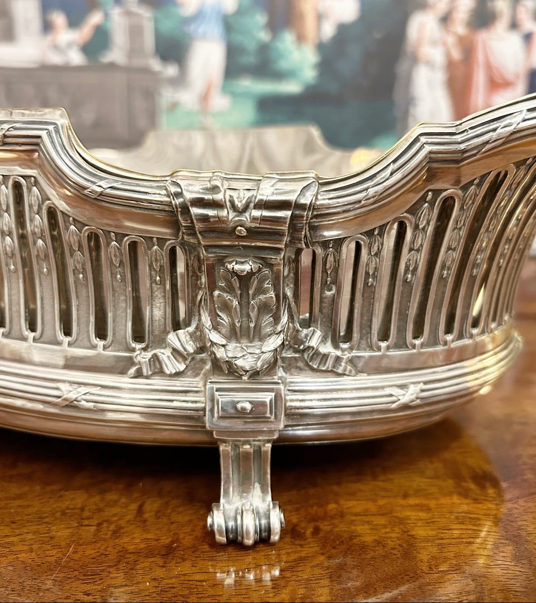 Lapar Paris – Important Sterling Silver Centrepiece Jardinière-photo-3