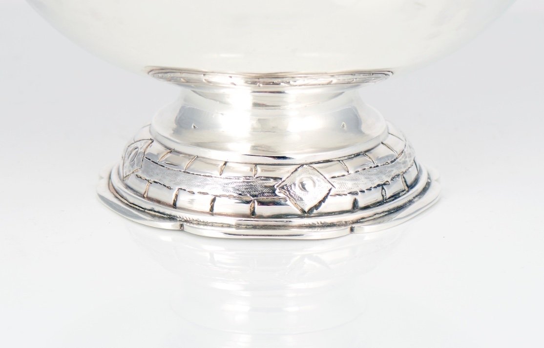 Solid Silver Wedding Cup Adorned With Faun Heads By Master Goldsmith Marc Parrod-photo-4