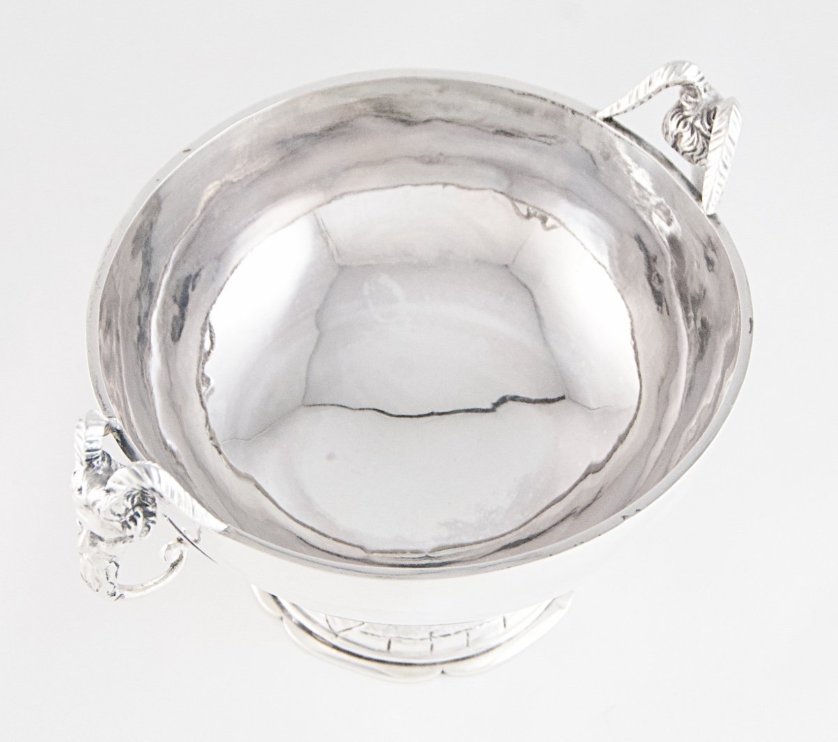 Solid Silver Wedding Cup Adorned With Faun Heads By Master Goldsmith Marc Parrod-photo-2