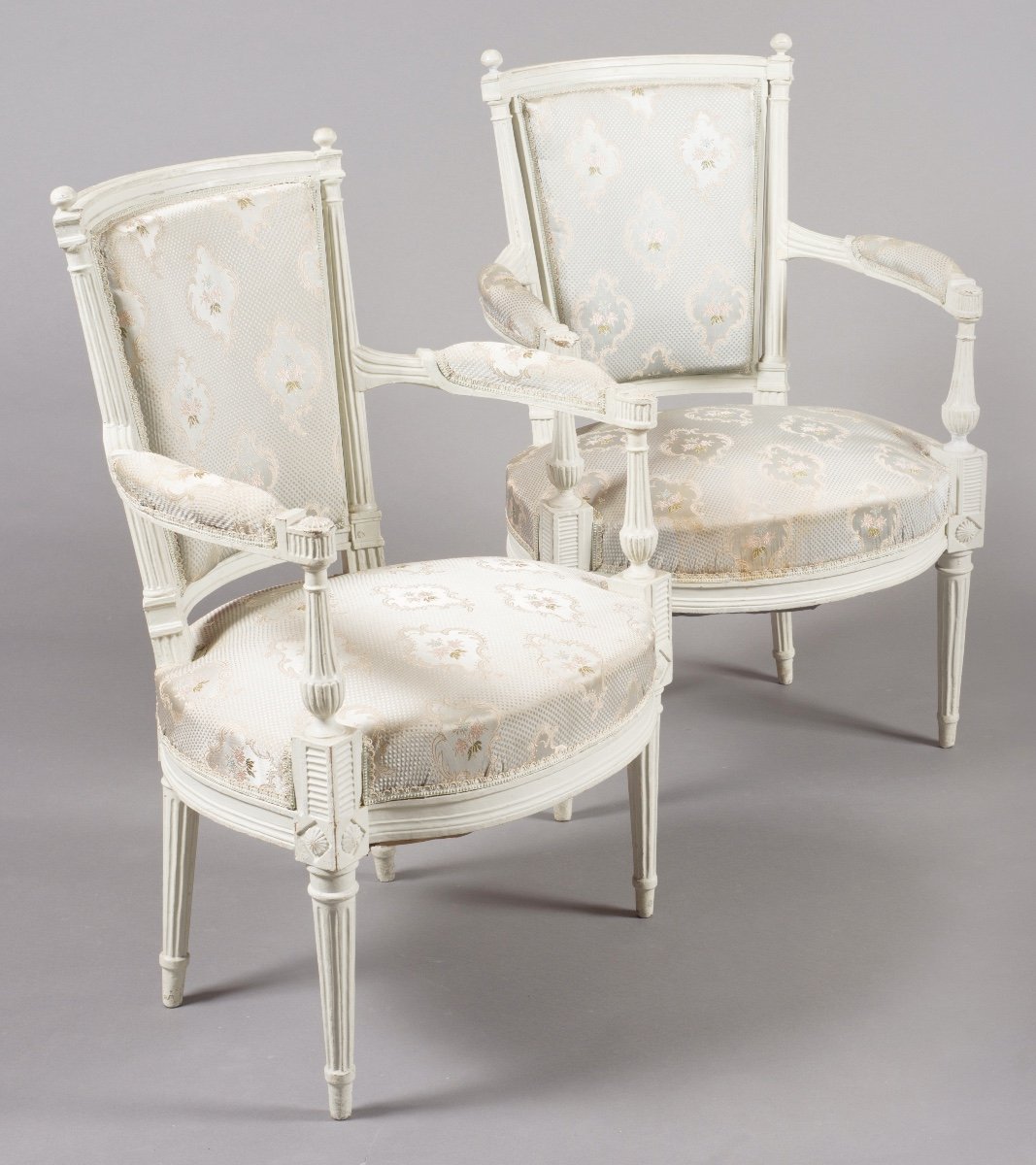 Set Of Four Cabriolet Armchairs From The Directoire Period, 18th Century-photo-2