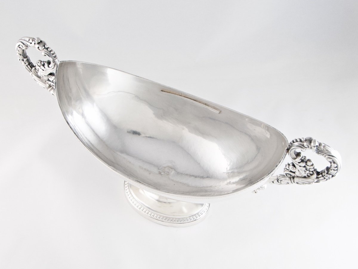 Paris, 1819-1838 – Large Silver Centerpiece Bowl With Masks, Vieillard Mark-photo-2