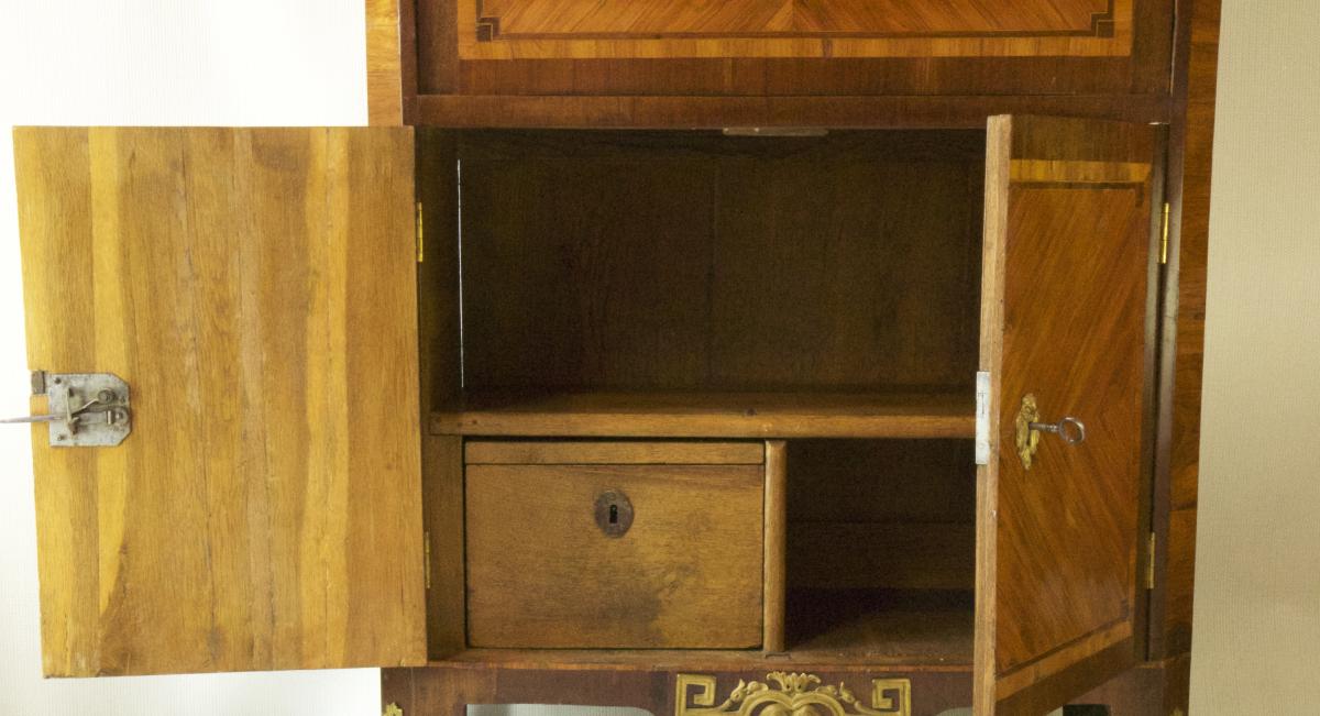 French Secretaire Stamped By Jean-chrysostome Stumpff, Louis XVI-photo-3