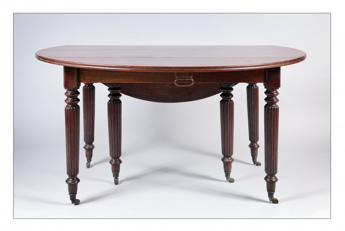 Mahogany Dining Table, Louis-philippe Period (1830-1848)-photo-2