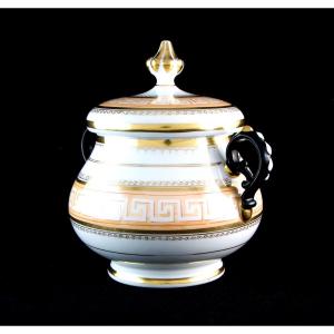 Porcelain Sugar Bowl By Carl Thielsch, Altwasser, C. 1860, In The Antique Style