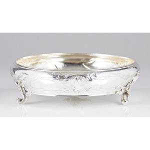 Paris 1883-1911 - Bowl Forming A Centerpiece Planter In Solid Silver By Alphonse Debain