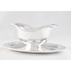 Christofle – Silver-plated Sauce Boat, Atlante Model