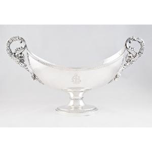 Paris, 1819-1838 – Large Silver Centerpiece Bowl With Masks, Vieillard Mark