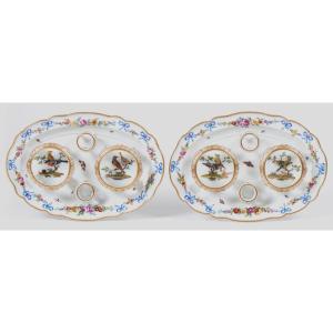 Pair Of Meissen Porcelain Cruet Stands, Marcolini Period (1774–1814)