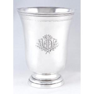 Paris 1776, Solid Silver Beaker By Charles-joseph Fontaine, Louis XVI Period, 18th Century.