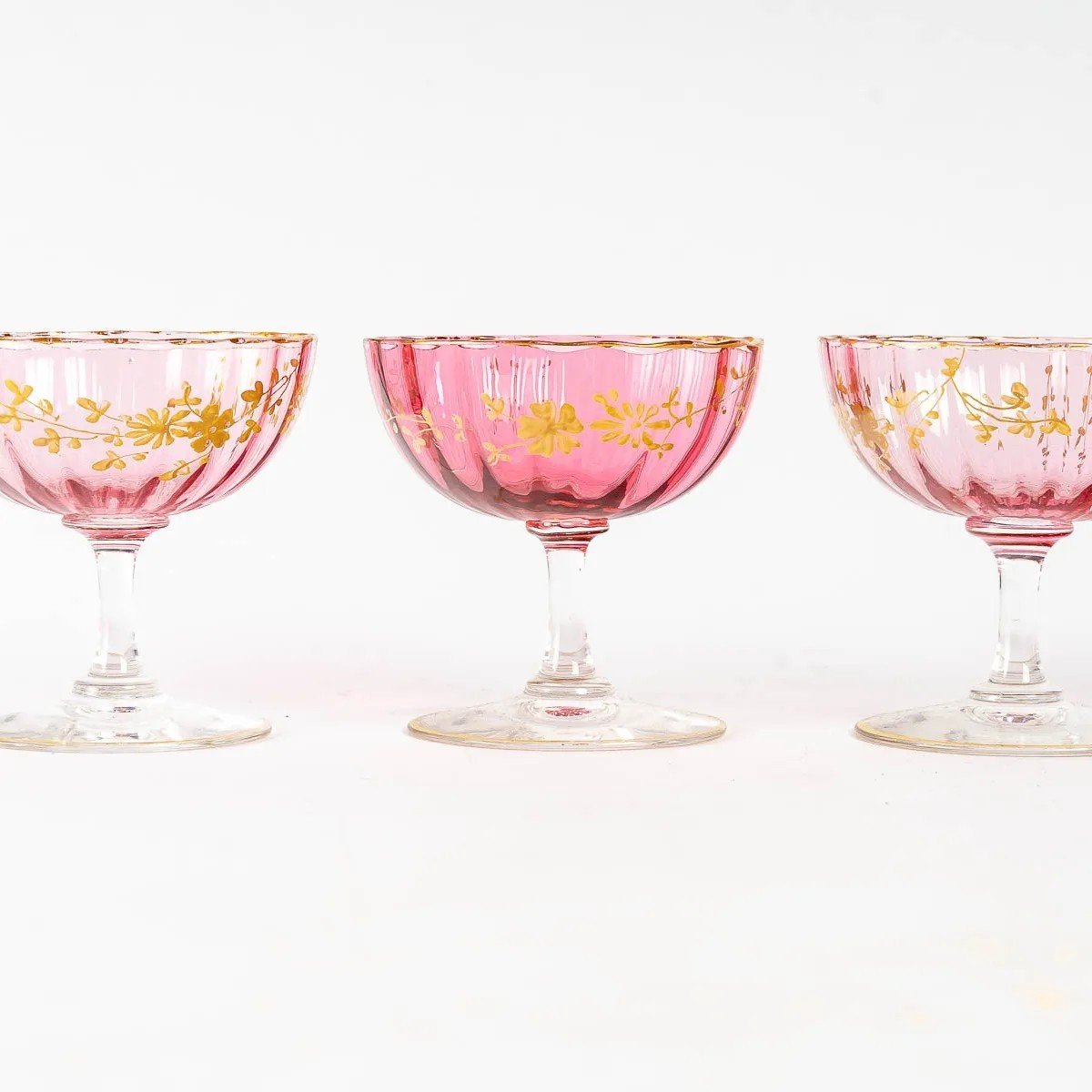 Splendid Table Service In Pink Crystal, XIXth Century-photo-5