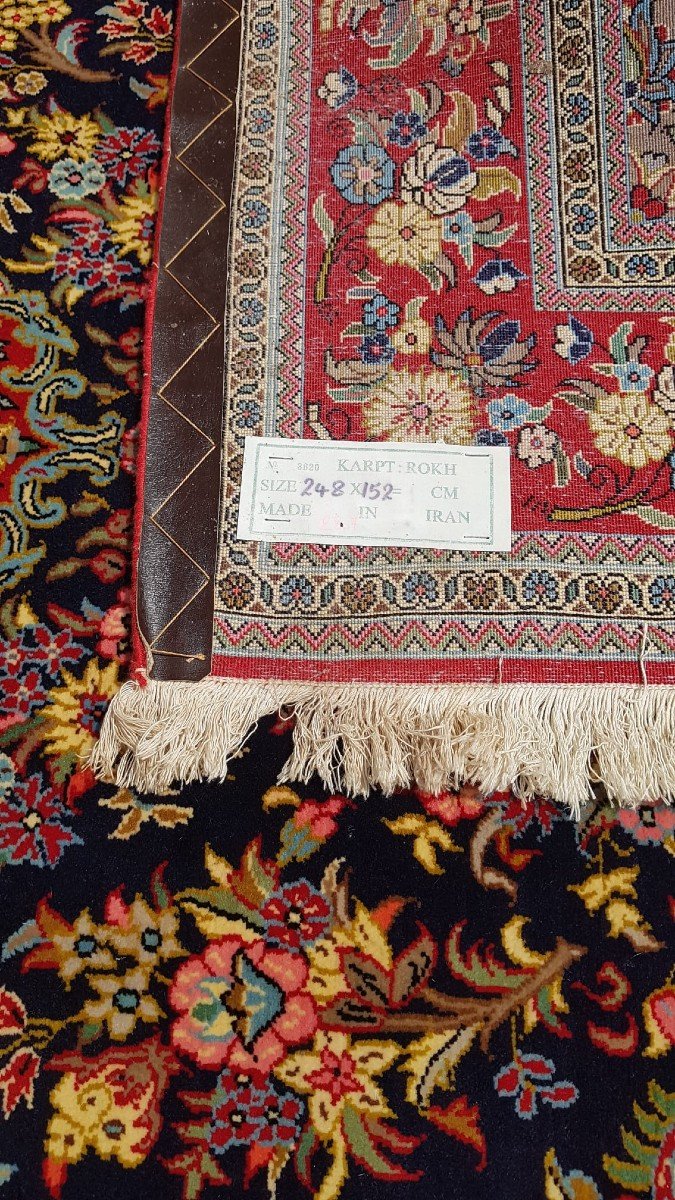 Large Ghoum Carpet (iran) 20th Century-photo-3